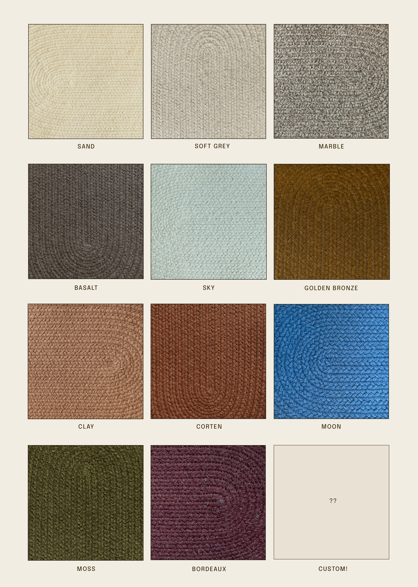 Rounded Linear Rug Sample Sale! / Marble 5' x 7'